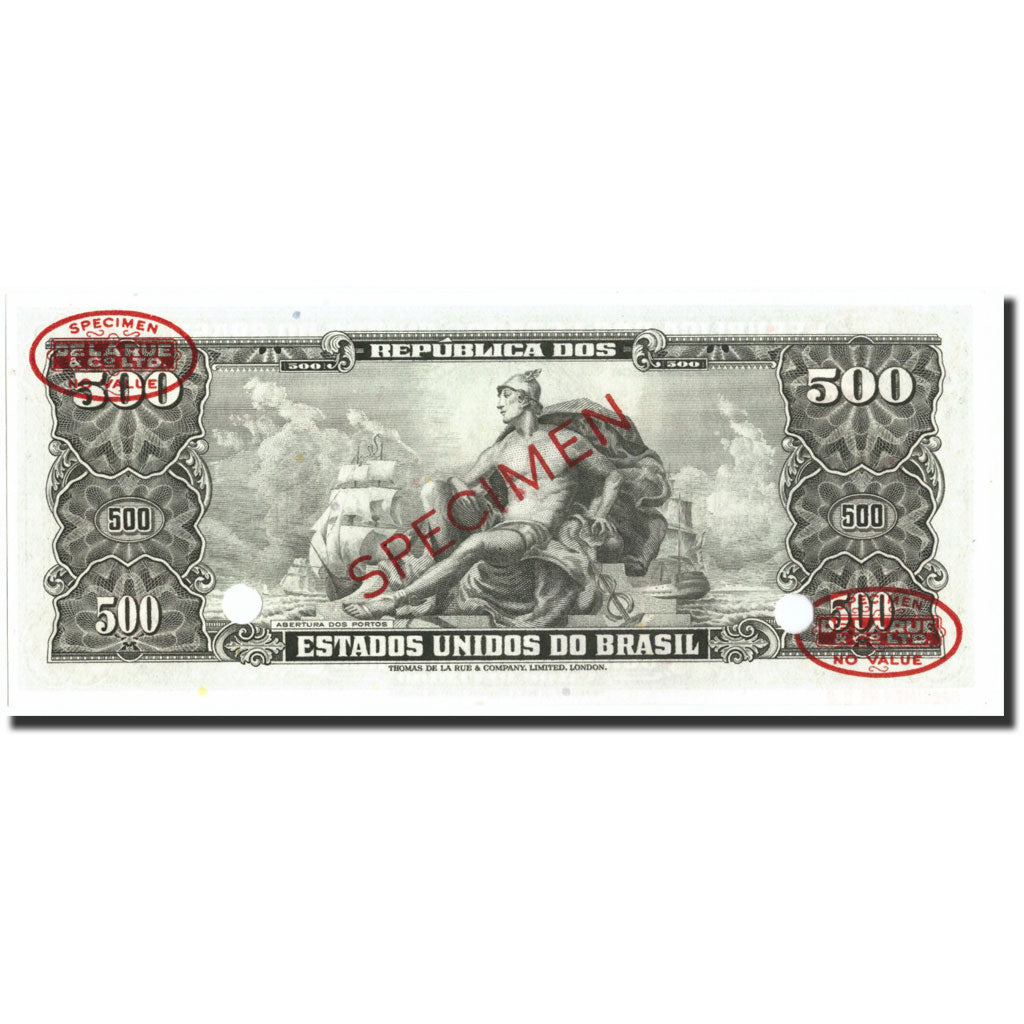 Banconote, Brasile, 500 Cruzeiros, 1955-1960, Specimen, KM:172s, FDS
