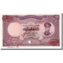 Banknote, Burma, 20 Kyats, 1958, Specimen TDLR, KM:49s, UNC(65-70)