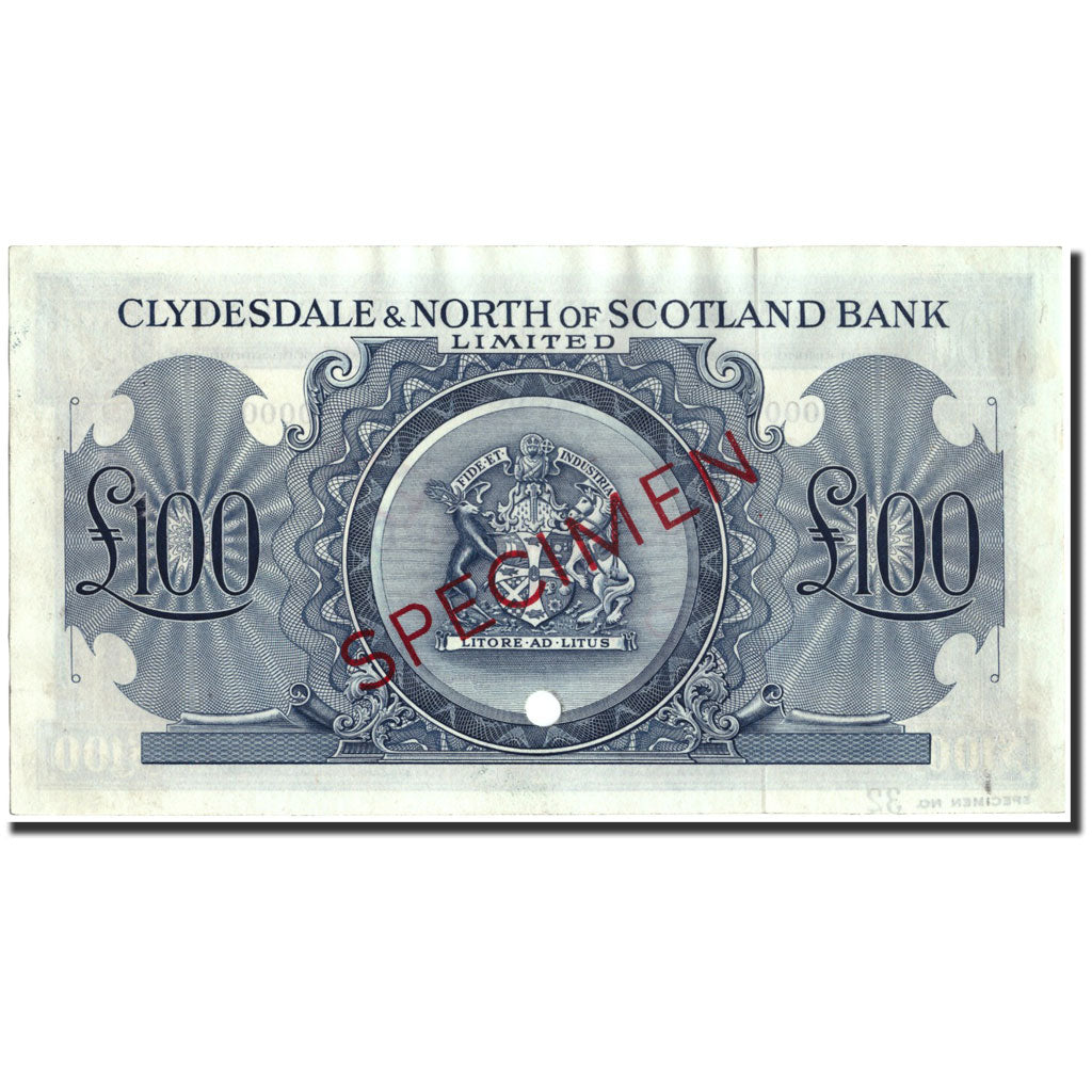 Banknote, Scotland, 100 Pounds, 1951, 1951-05-02, Specimen TDLR, KM:194, UNC(63)