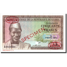 Billet, Guinea, 50 Francs, 1960, 1960-03-01, Specimen TDLR, KM:12s, NEUF