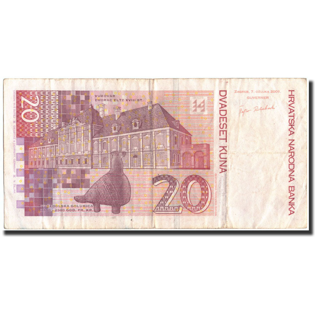 Banknote, Croatia, 20 Kuna, 2001, 2001, KM:39, EF(40-45)