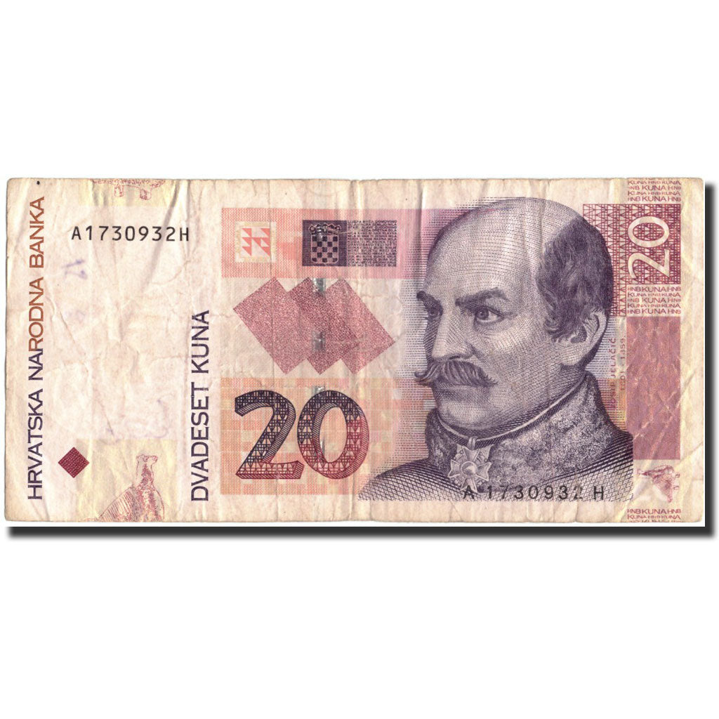 Banknote, Croatia, 20 Kuna, 2001, 2001, KM:39, VF(30-35)