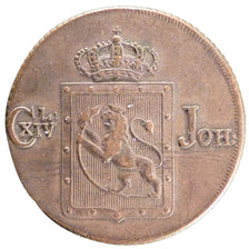 Norway, 1 Skilling, 1820, KM #286, AU(50-53), Copper, 27, 12.00