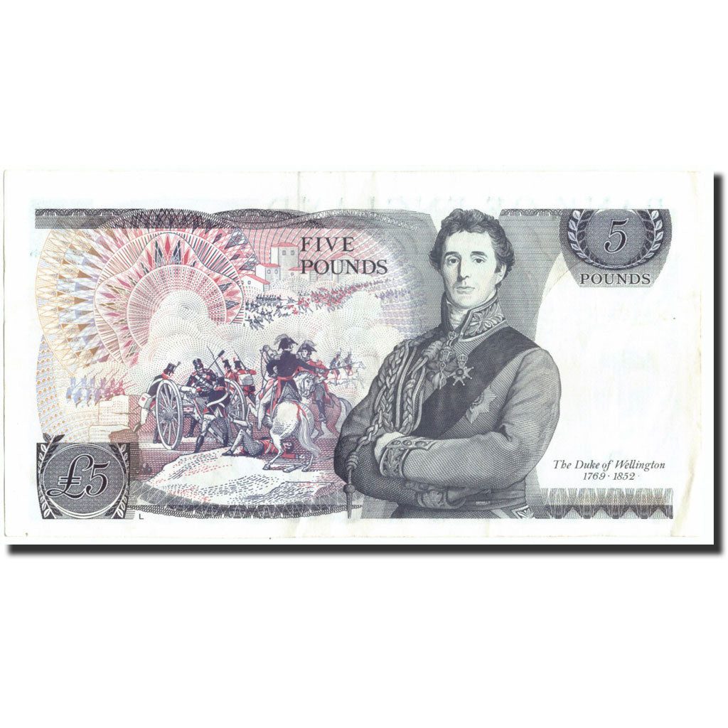 Banknote, Great Britain, 5 Pounds, Undated (1971-91), KM:378b, AU(55-58)
