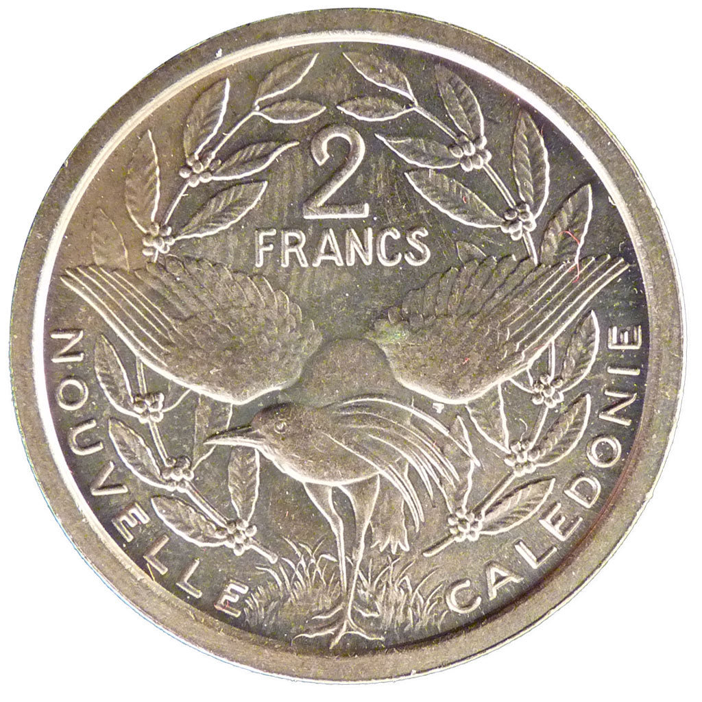 New Caledonia, 2 Francs, 1948, MS(65-70), Nickel-Bronze, Lecompte #54, 10.00