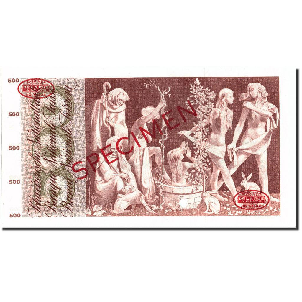Geldschein, Schweiz, 500 Franken, Specimen, KM:51s, UNZ