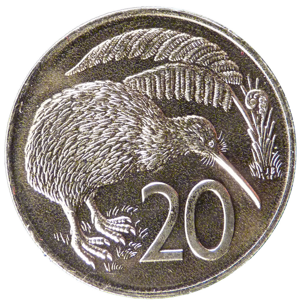 Nuova Zelanda, 20 Cent, 1980, SPL-, Nichel, KM:36