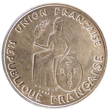 FRENCH OCEANIA, 2 Francs, 1948, KM #E6, MS(65-70), Copper-Nickel, 26.9,...