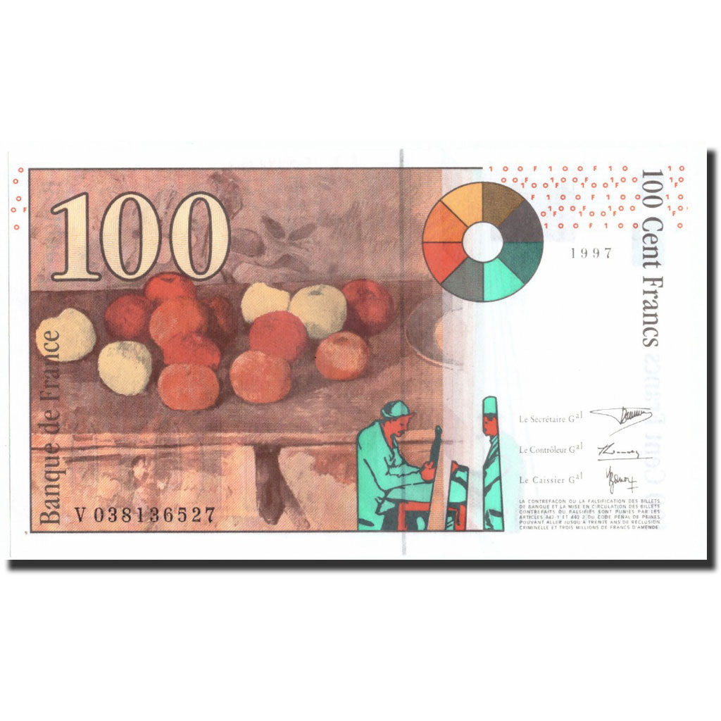 France, 100 Francs, 100 F 1997-1998 ''Cézanne'', 1997, 1997, UNC(64), KM:158a