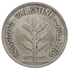 Palestine, 100 Mils, 1927, KM #7, EF(40-45), Silver, 29, 11.40