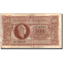 France, 500 Francs, 1943-1945 Marianne, 1945, 1945, TB, Fayette:VF11.1, KM:106