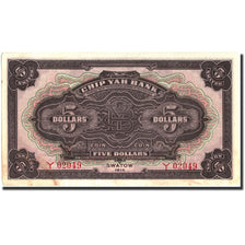 Billet, Chine, 5 Dollars, 1914, TTB