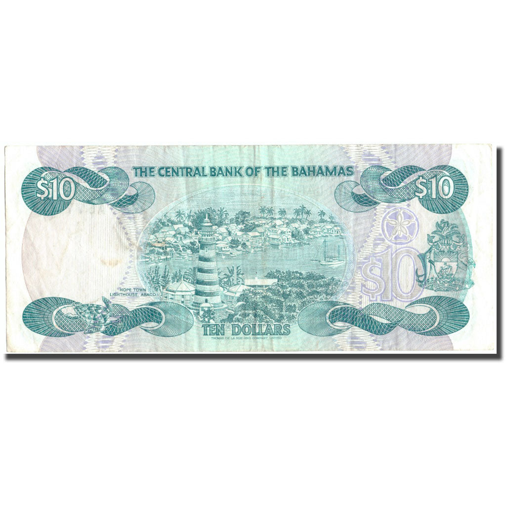 Banknote, Bahamas, 10 Dollars, Undated (1984- ), KM:46a, VF(30-35)