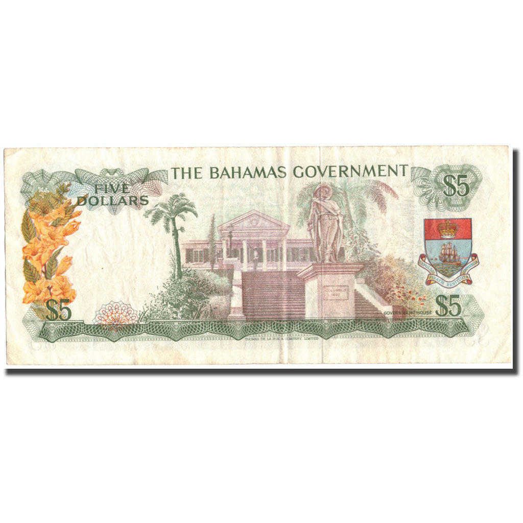 Geldschein, Bahamas, 5 Dollars, 1965, KM:20a, S+