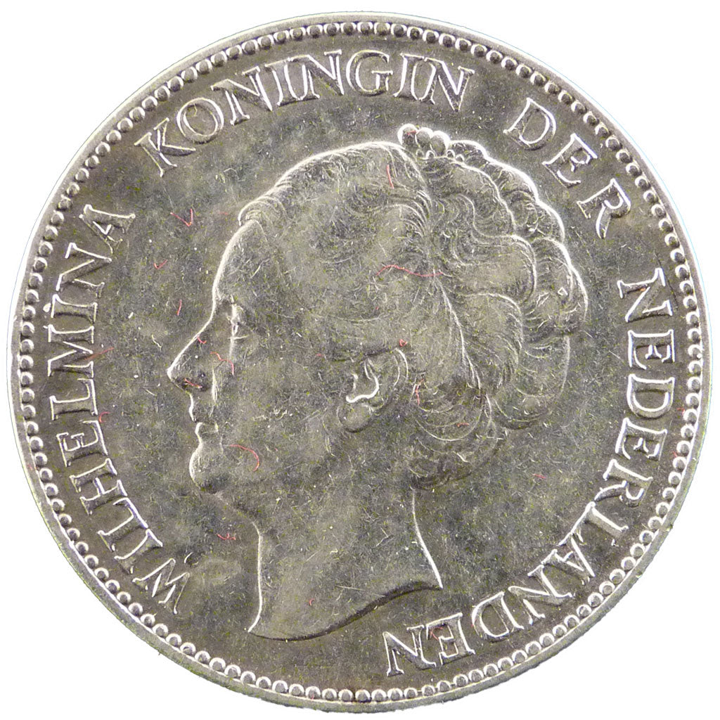 NETHERLANDS, Gulden, 1923, KM #161.1, AU(50-53), Silver, 28, 10.00