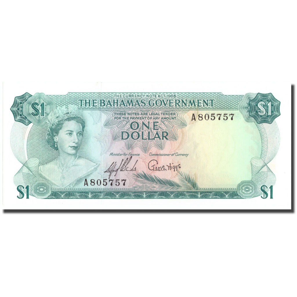 Banknote, Bahamas, 1 Dollar, 1965, KM:18a, UNC(65-70)