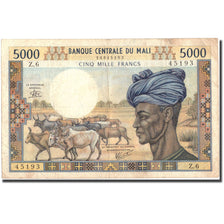 Banknot, Mali, 5000 Francs, Undated (1972-1984), KM:14e, EF(40-45)