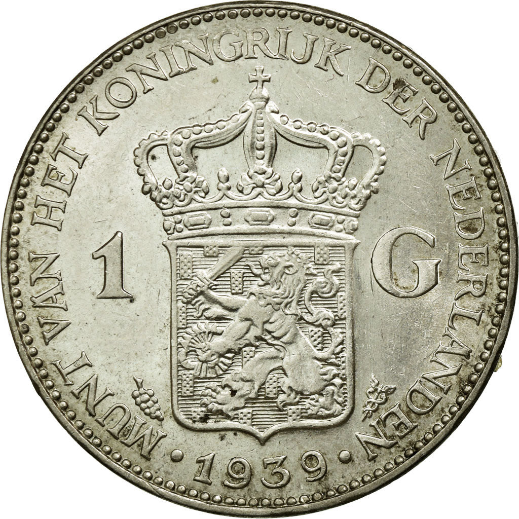 Moneta, Paesi Bassi, Wilhelmina I, Gulden, 1939, SPL, Argento, KM:161.1