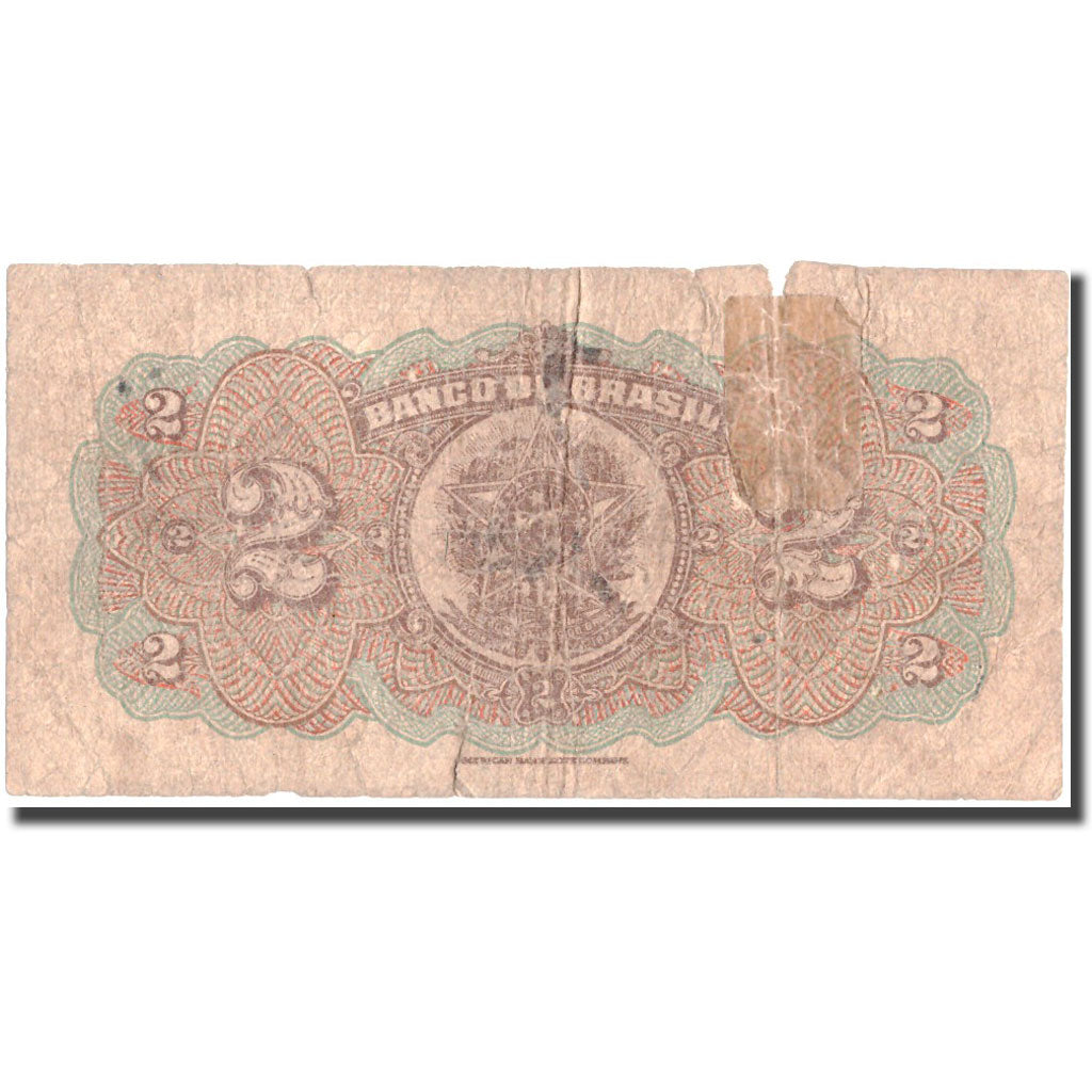 Banknote, Brazil, 2 Mil Reis, undated (1923), KM:111a, VG(8-10)