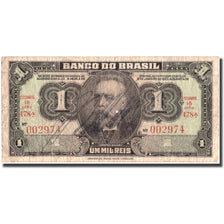 Banconote, Brasile, 1 Mil Reis (Cruzeiro), Undated (1944), KM:131a, B+
