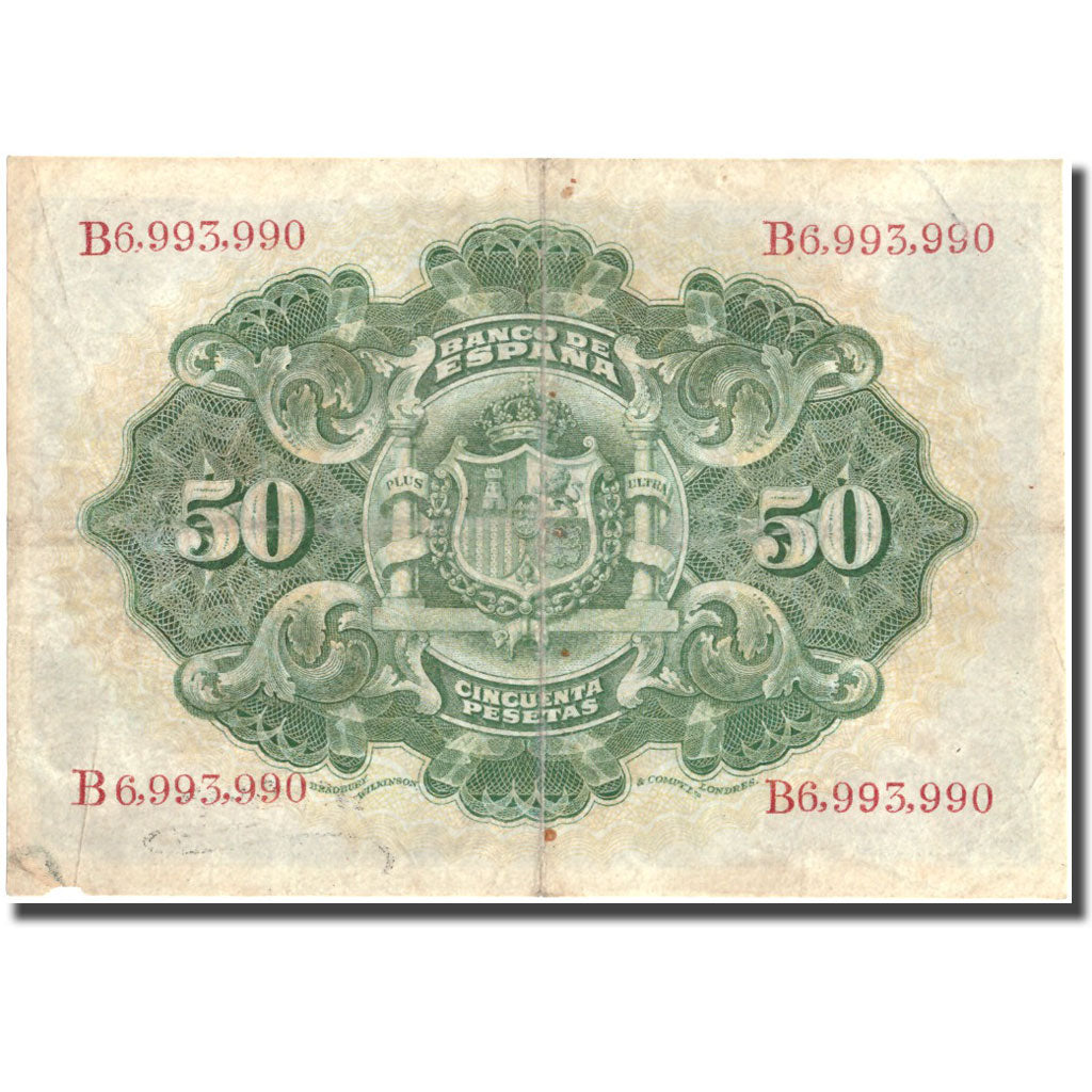 Banknote, Spain, 50 Pesetas, 1906, 1906-09-24, KM:58a, EF(40-45)
