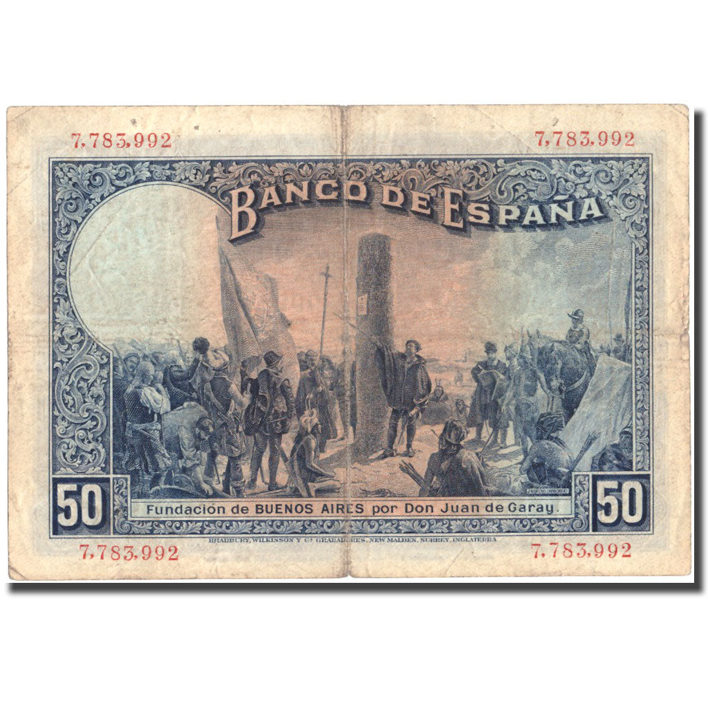 Banknote, Spain, 50 Pesetas, 1927, 1927-05-17, KM:80, VF(30-35)