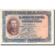 Banknot, Hiszpania, 25 Pesetas, 1926, 1926-10-12, KM:71a, EF(40-45)