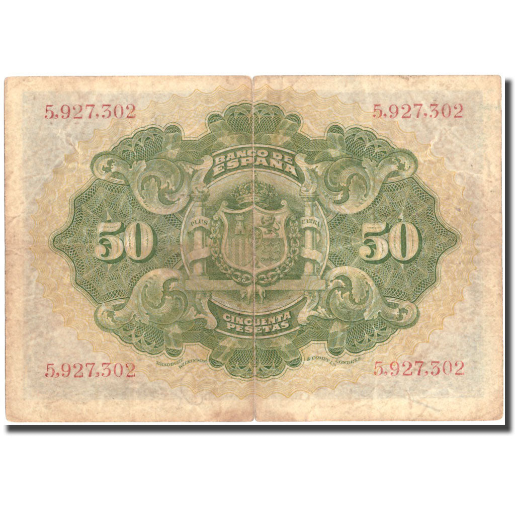 Billete, 50 Pesetas, 1906, España, 1906-09-24, KM:58a, MBC