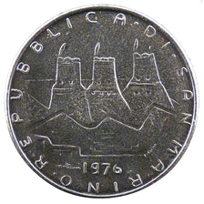 SAN MARINO, 100 Lire, 1976, KM #57, AU(55-58), Steel, 27.8, 7.80