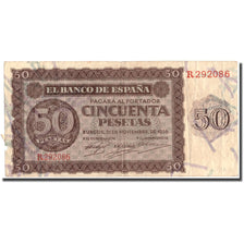 Banconote, Spagna, 50 Pesetas, 1936, 1936-11-21, KM:100a, MB