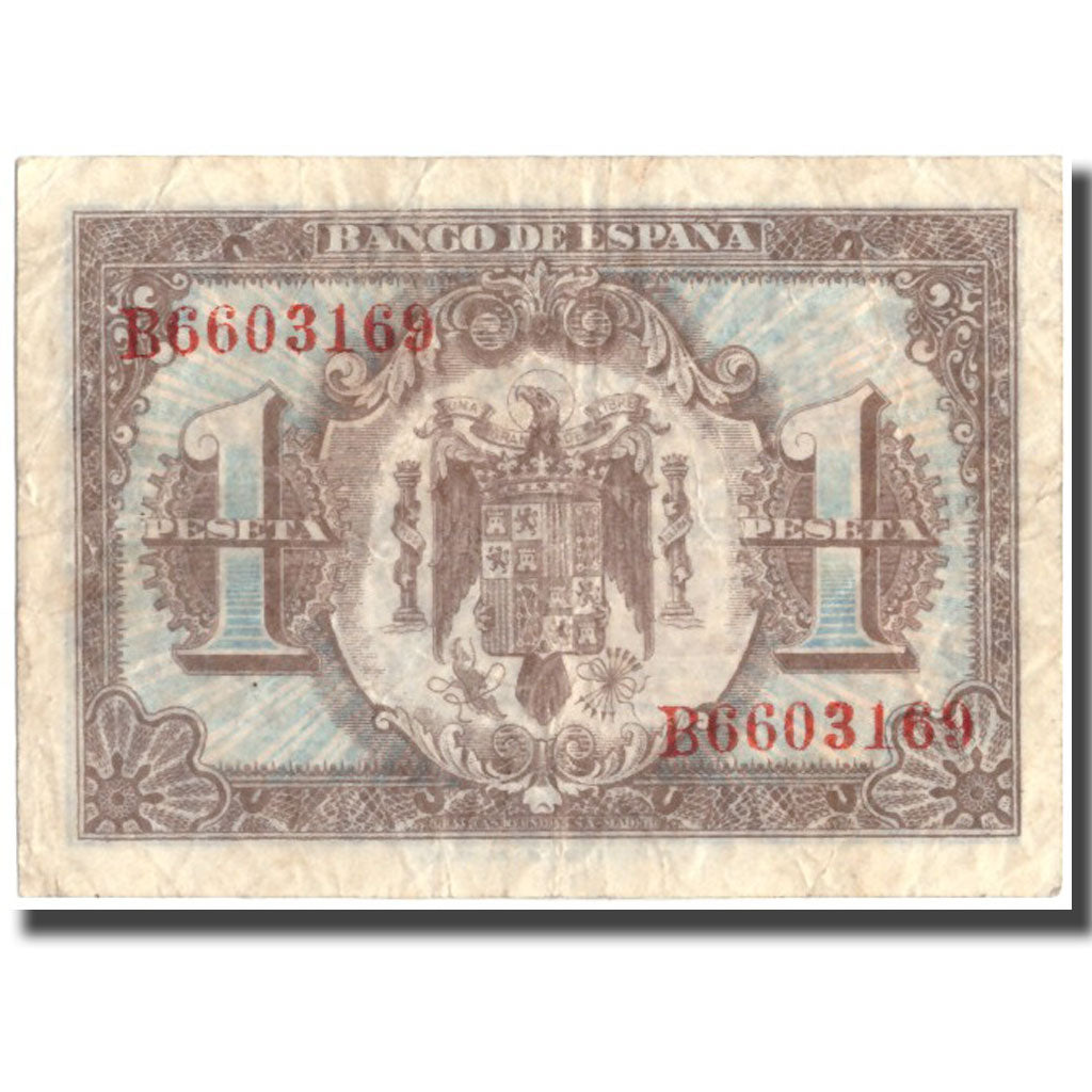 Billete, 1 Peseta, 1940, España, 1940-07-01, KM:121a, MBC