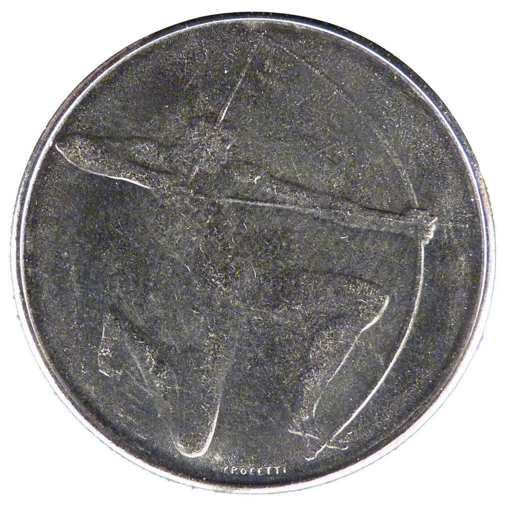 SAN MARINO, 100 Lire, 1980, KM #108, AU(55-58), Steel, 27.8, 8.00