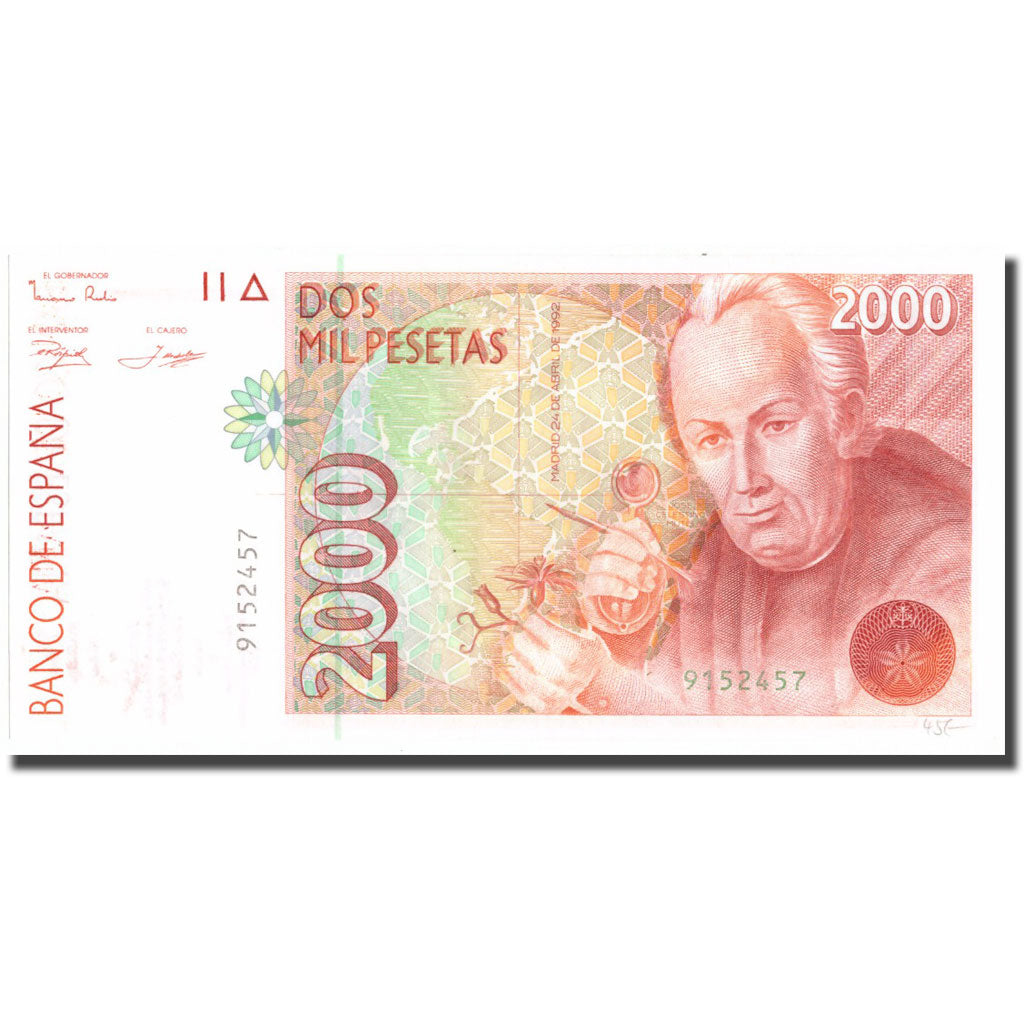 Geldschein, Spanien, 2000 Pesetas, 1992, 1992-04-24, KM:164, UNZ