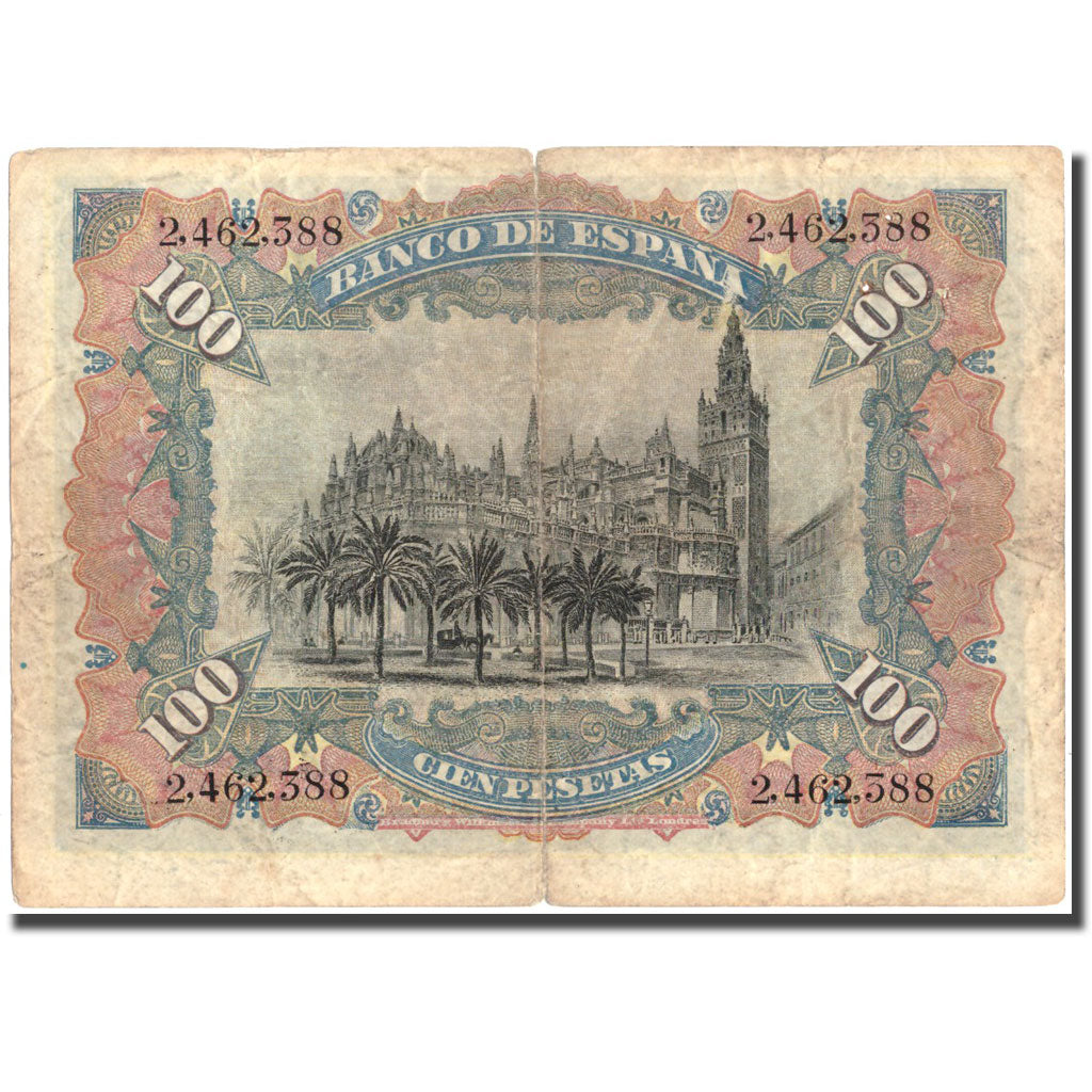 Billete, 100 Pesetas, 1907, España, 1907-07-15, KM:64a, BC
