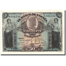Banknote, Spain, 50 Pesetas, 1907, 1907-07-15, KM:63a, AU(55-58)