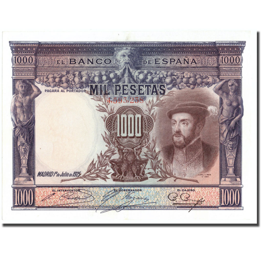 Geldschein, Spanien, 1000 Pesetas, 1925, 1925-07-01, KM:70c, UNZ-