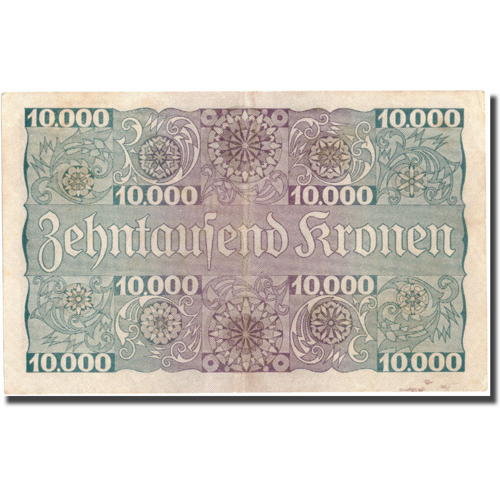 Banknote, Austria, 1 Schilling on 10,000 Kronen, 1924, 1924, KM:87, AU(55-58)
