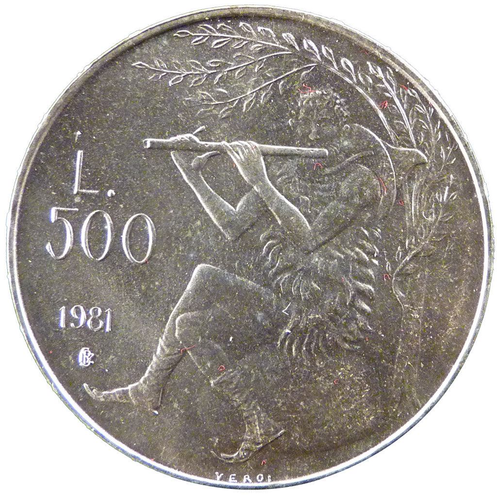 San Marino, 500 Lire, 1981, KM #124, MS(60-62), Silver, 29, 11.00