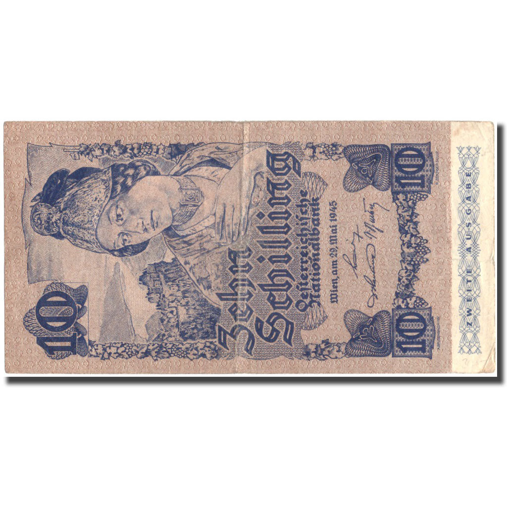 Banknote, Austria, 10 Schilling, 1945, 1945-05-29, KM:115, VF(30-35)