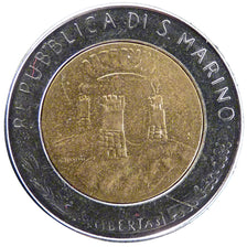 San Marino, 500 Lire, 1982, KM #140, MS(60-62), Aluminium-Bronze and Nickel,...