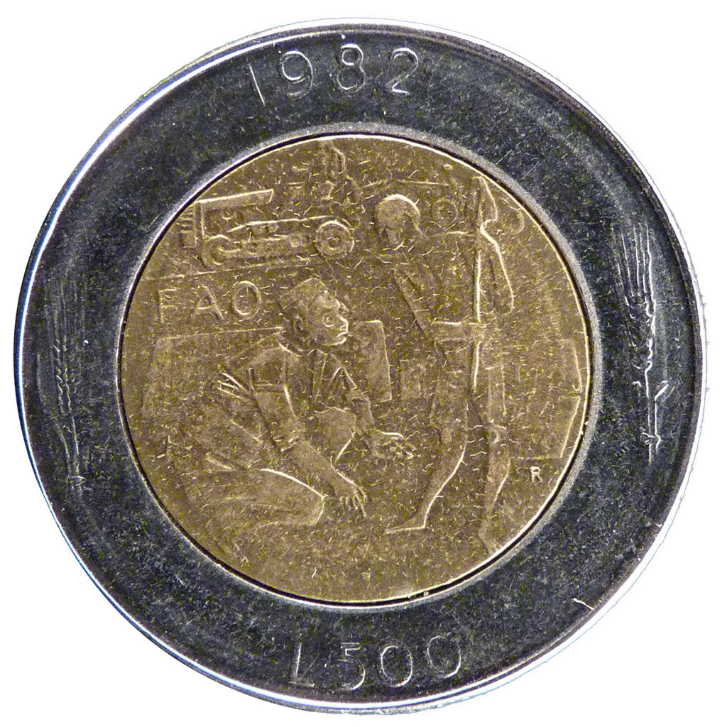 San Marino, 500 Lire, 1982, KM #140, MS(60-62), Aluminium-Bronze and Nickel,...