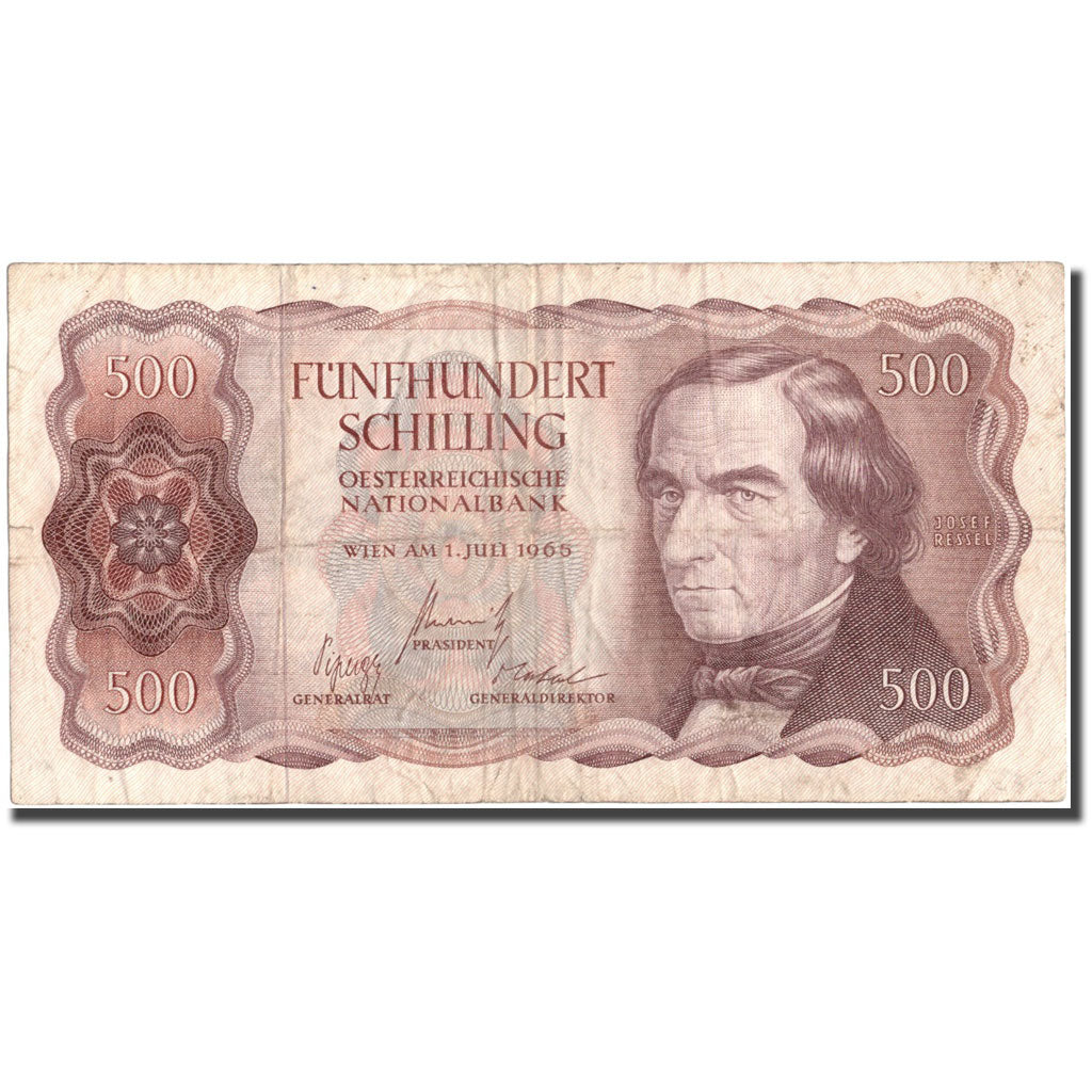 Banknote, Austria, 500 Schilling, 1965, 1965-07-01, KM:139a, VF(30-35)