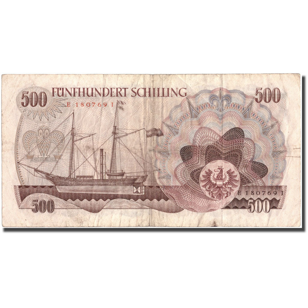 Banknote, Austria, 500 Schilling, 1965, 1965-07-01, KM:139a, VF(30-35)