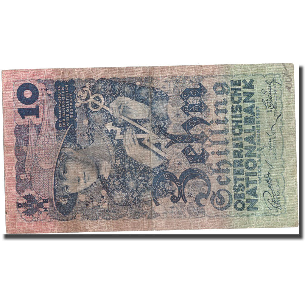 Banknote, Austria, 10 Schilling, 1927, 1927-01-03, KM:94, VF(20-25)