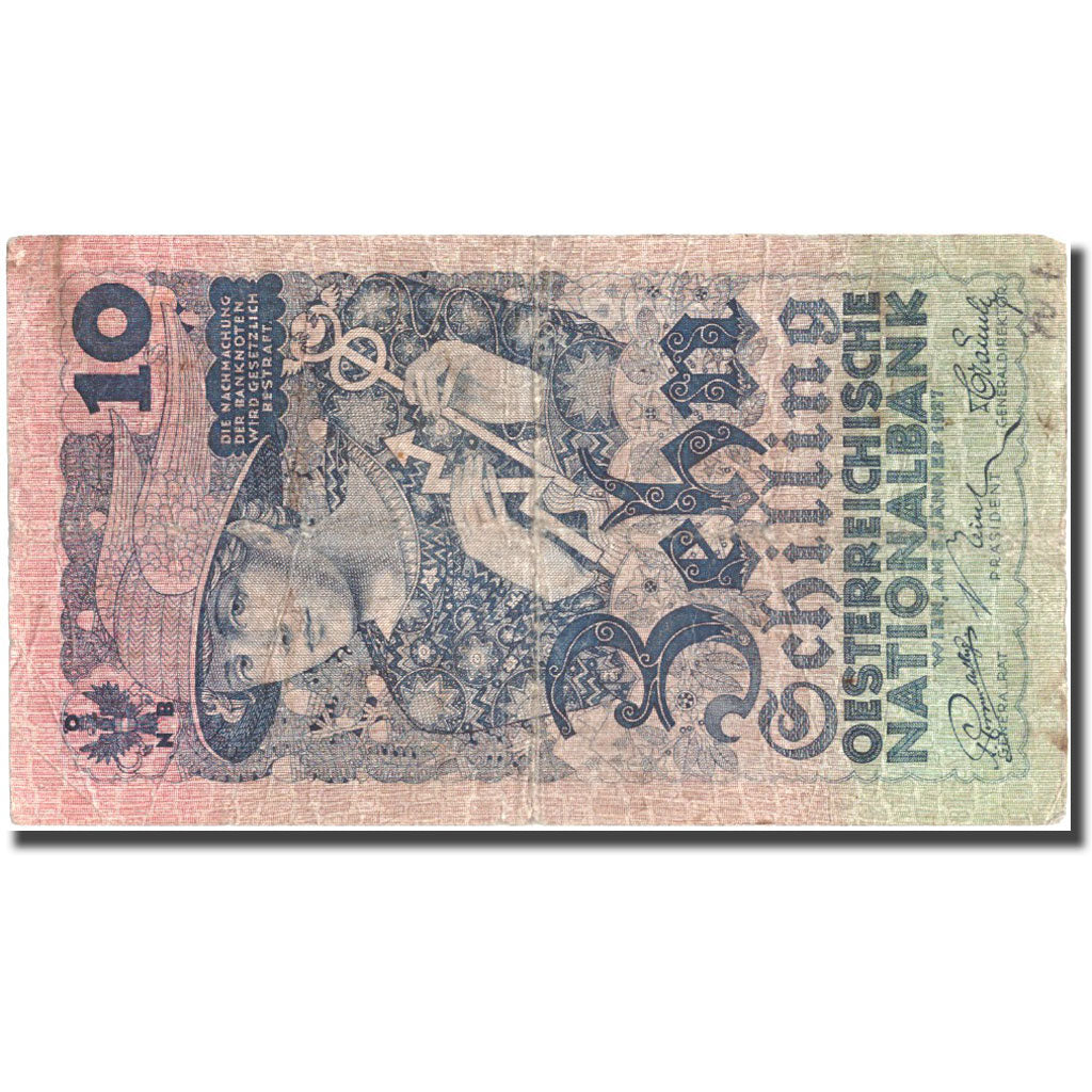 Banknote, Austria, 10 Schilling, 1927, 1927-01-03, KM:94, VF(20-25)