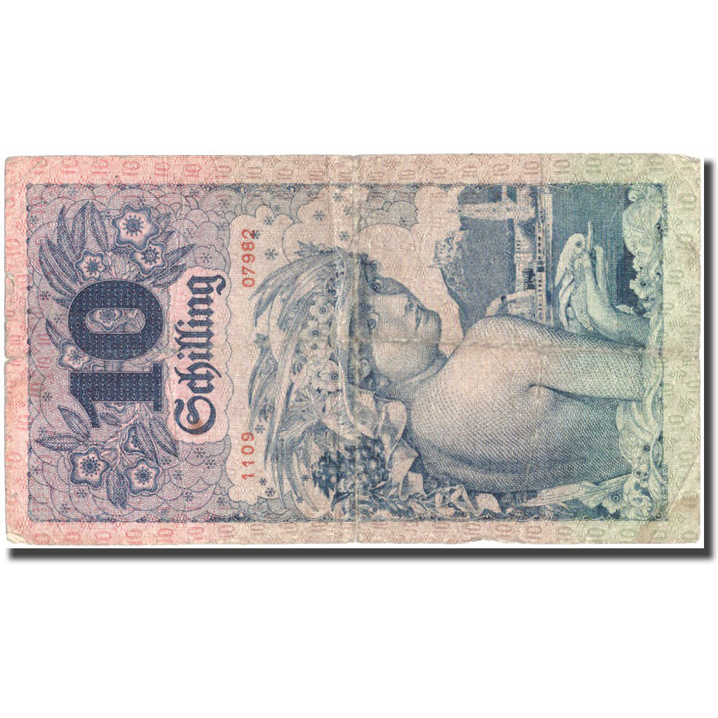 Banknote, Austria, 10 Schilling, 1927, 1927-01-03, KM:94, VF(20-25)