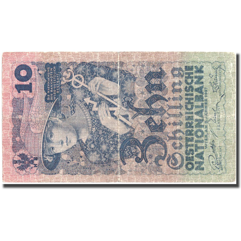 Banknote, Austria, 10 Schilling, 1927, 1927-01-03, KM:94, VF(20-25)