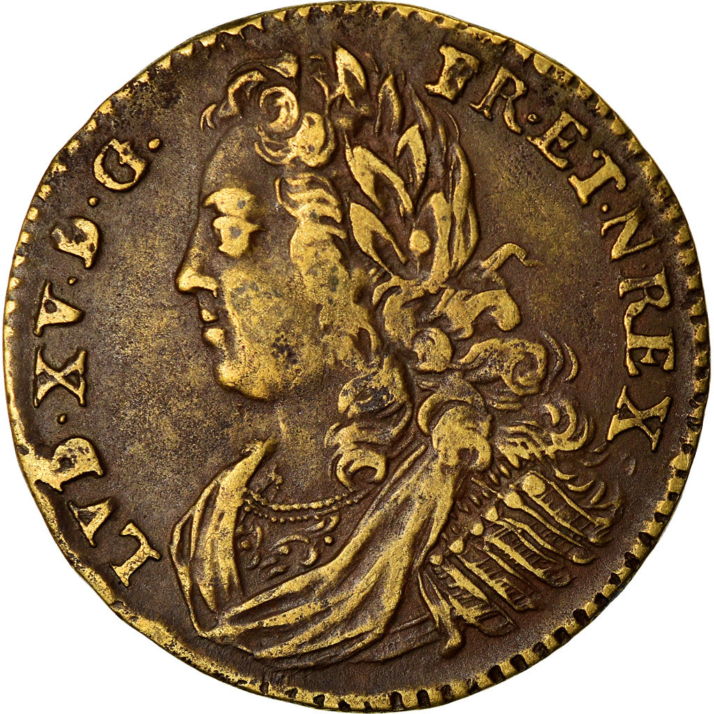 France, Token, Louis XV, Prise de Fontarabie, History, VF(30-35), Copper