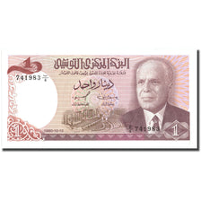 Billete, 1 Dinar, 1980, Túnez, 1980-10-15, KM:74, SC+
