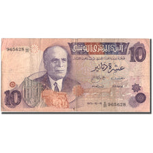 Banconote, Tunisia, 10 Dinars, 1973, 1973-10-15, KM:72, MB